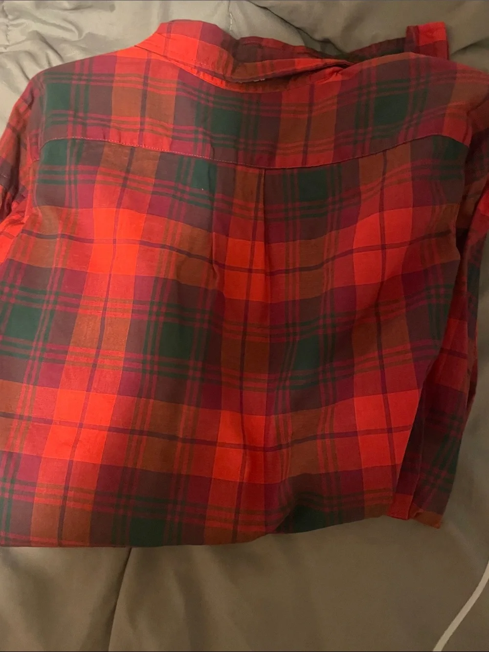 J. Crew Red and Green Plaid Button-Down Shirt - Men